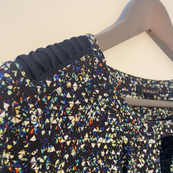 Colorblock Long sleeve blouse size 10  like new condition - Picture 7 of 11